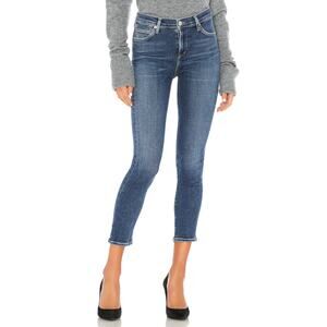 Citizens Of Humanity 'Rocket' Blue Cotton Crop Mid Rise Skinny Denim Jean Size